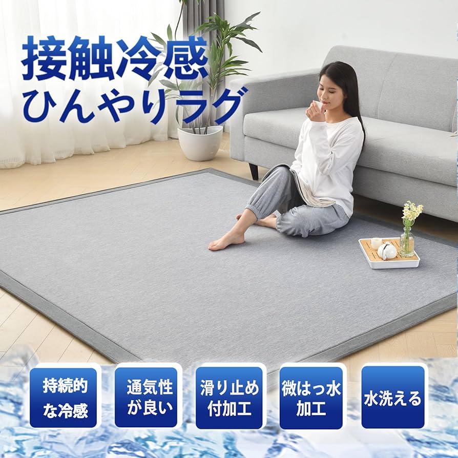 Amazon | aicomri カーペット ラグ 夏用 ラグマット 2畳 接触冷